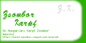 zsombor karpf business card